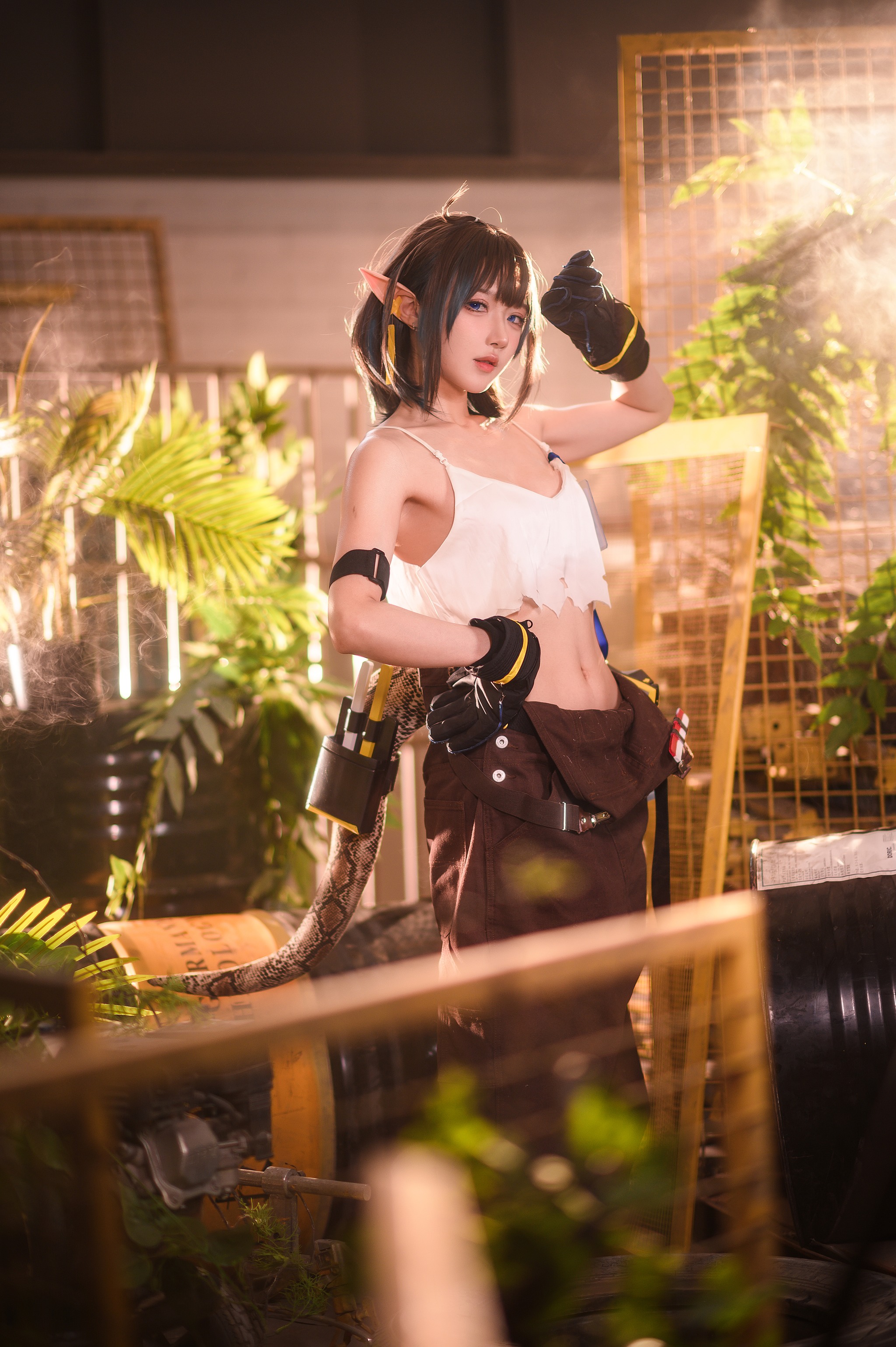 阿包也是兔娘 - NO.051 06月舰长《明日方舟 森蚺》[33P]-XikXak